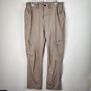 Postropaky Mens Hiking Pants 34X32 beige Quick Dry Lightweight Fishing